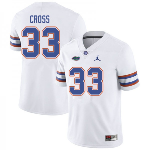 Jordan Brand Men #33 Daniel Cross Florida Gators College Football Jersey White